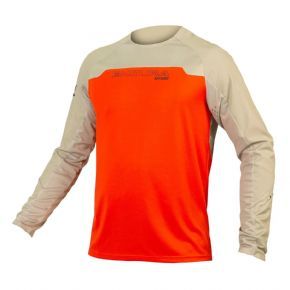Endura Mt500 Burner Long Sleeve Trail Jersey Paprika Ltd Sizes Only - Lightweight Packable Weather Protection