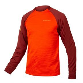 Endura Singletrack Fleece Jersey Paprika Small Only - Lightweight Packable Weather Protection