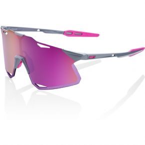 100% Hypercraft Sunglasses Gloss Light Grey/purple Multilayer Mirror Lens - 