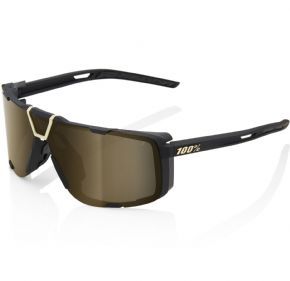 100% Eastcraft Sunglasses Soft Tact Black/soft Gold Mirror Lens - 