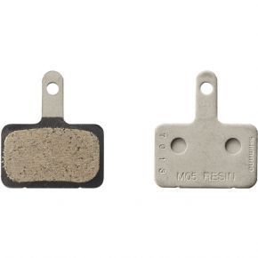 Shimano M05 Disc Pads And Spring Steel Back Resin - PU material is hard wearing yet offers great grip for bare skin or gloves