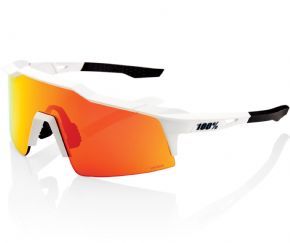 100% Speedcraft Sl Sunglasses Soft Tact Off White/HiPER Red Multilayer Mirror