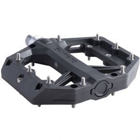 Shimano Pd-gr400 Flat Mtb Pedals Black - Extra-wide and low profile durable flat pedal for entry-level Trail and All-Mountain 