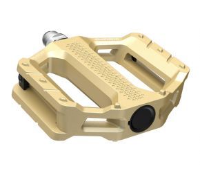 Shimano Pd-ef202 Mtb Flat Pedals Gold - Extra-wide and low profile durable flat pedal for entry-level Trail and All-Mountain 