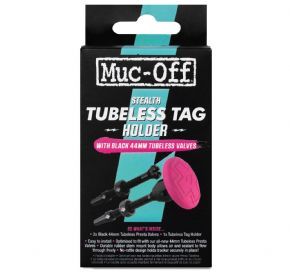 Muc-off Stealth Tubeless Tag Holder & 44mm Valve Kit - 